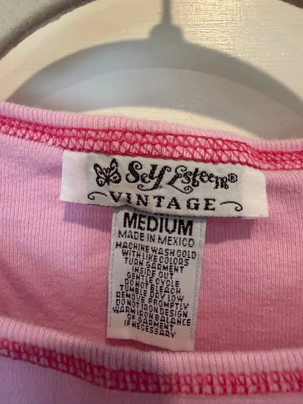 Y2K Vintage Pink Laffy Taffy Logo Short Sleeve Top Baby Tee - Picture 3 of 4